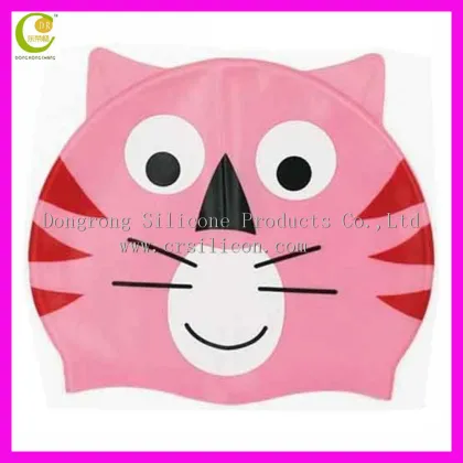 sublimation printing cartoon swimming caps for children waterproof swimming cap