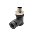 Field-wireable 90 Degree 8-pole M12 Male Connector