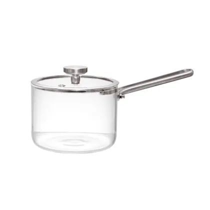 High Borosilicate Glass Cooking Pot & Cookware - Glass Milk Pot