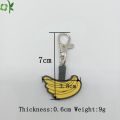 Snelle levering Bananenvorm Siliconen Pet Tag Keychain