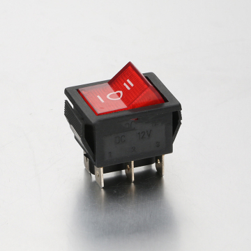 3-Way Double Push Button Rocker Switch - On-Off-On