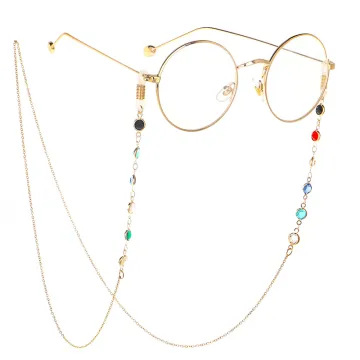 1PC 2020 Fashion Chic Womens Gold Silver Sunglasses Chains Reading Beaded Glasses Chain Eyewear Cord Lanyard Necklace