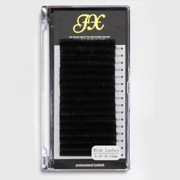 Wholesale Handmade Classic CC Curl Matte Black Russian Volume Mink PBT Eyelash Extensions 6-20mm