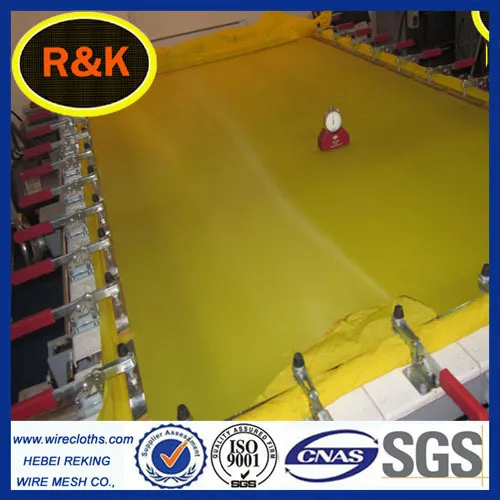 Aluminum silk screen print frame with polyester/stainless steel mesh