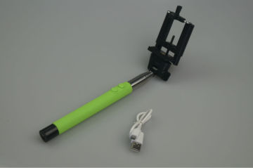 2 In 1 [Handheld Selfie Stick + Bluetooth Remote Shutter] Extendable Monope Selfi Monopod for iPhone IOS Android Phones