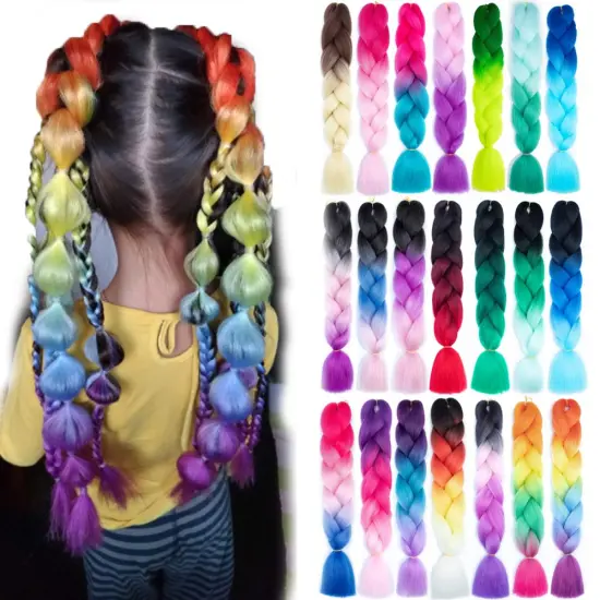 Hot sell two tone braiding hair  mannequin heads with hair for braiding ombre braiding hair jumbo