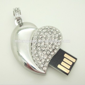 hot sell novelty jewelry cordiform usb flash drive,Diamond USB Flash Drive