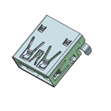 USB Type Receptacle Sink SMT With Fork Pegs