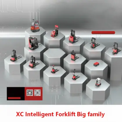 Thin back stacking robot AGV forklift