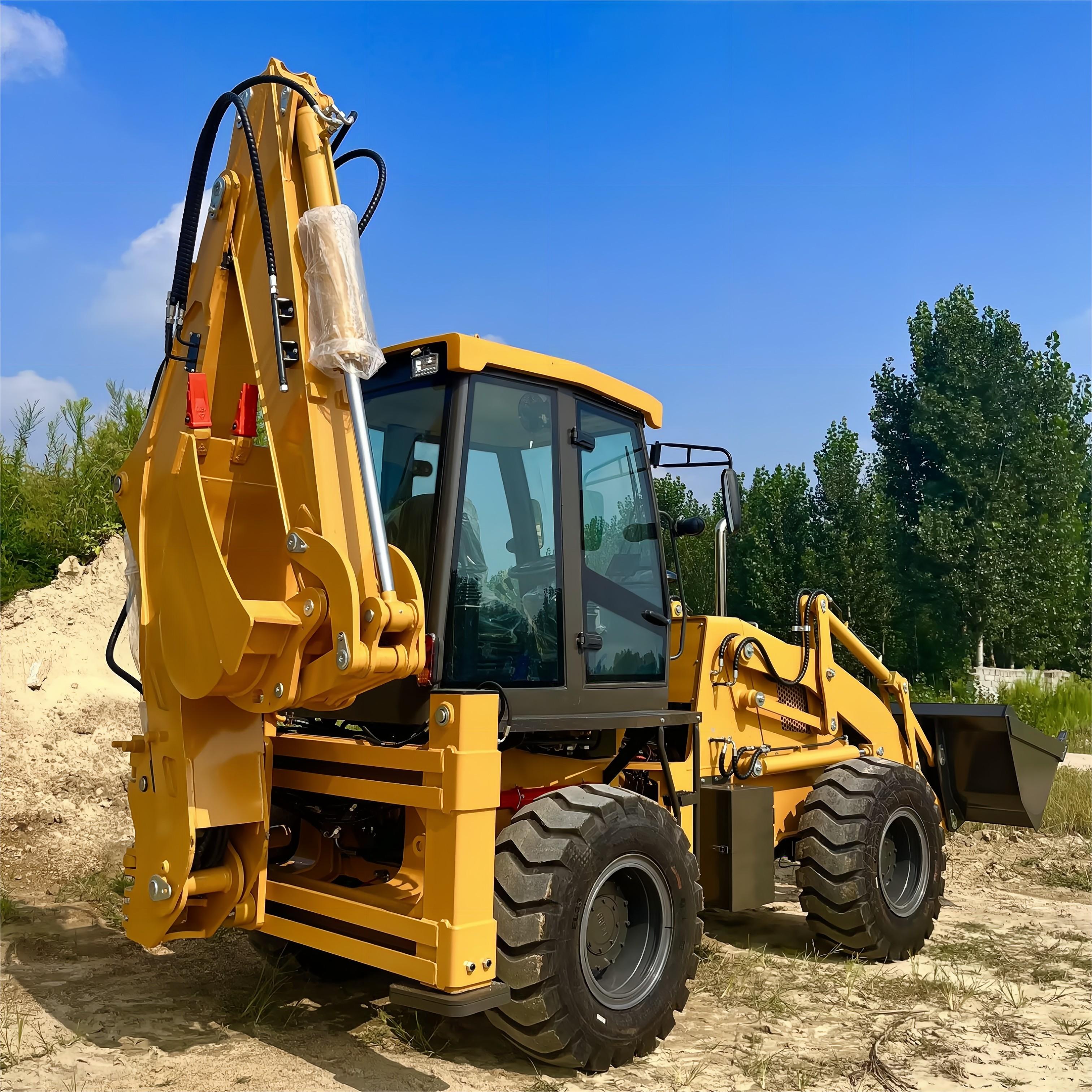 Loading Backhoe Yudong Engine Front Loading Backhoe Loader With Ce/eac Certification ...
