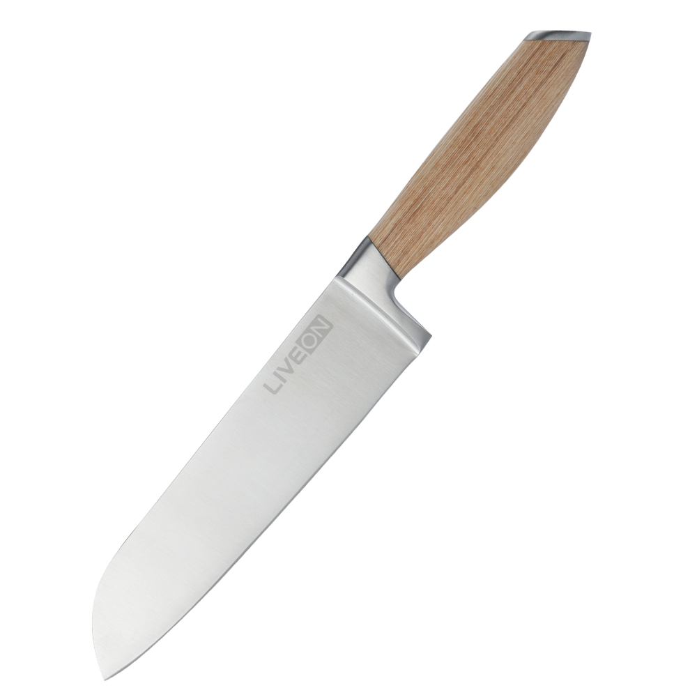 7 INCH SANTOKU ΜΑΧΑΙΡΙ ΜΕ ΧΕΙΡΟΠΟΙΗΤΟ ΞΥΛΙΝΟ ΠΑΚΚΑ