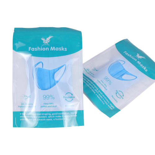 Customized size disposable face mask zipper bag