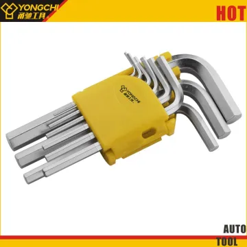 allen key set and hex key with 9pcs of flat head