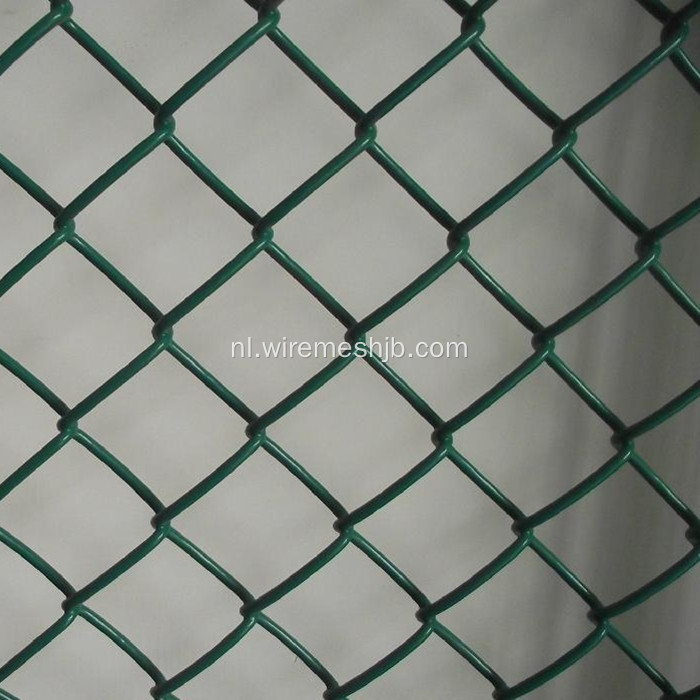 Donkergroene PVC gecoate ketting Link Fence