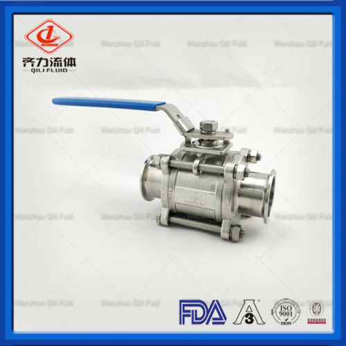 Sanitary Stainless Steel 3PC Three Pieces Ball Valve