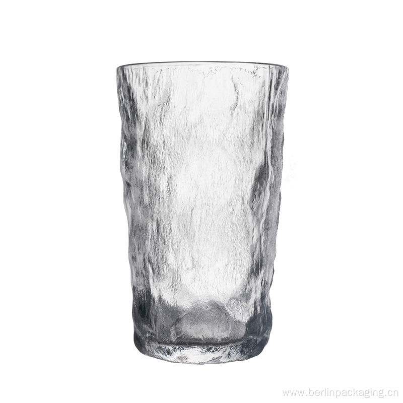 366ml Glass Water Cup Glacier Texture