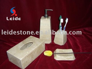 Beige travertine bath 4sets