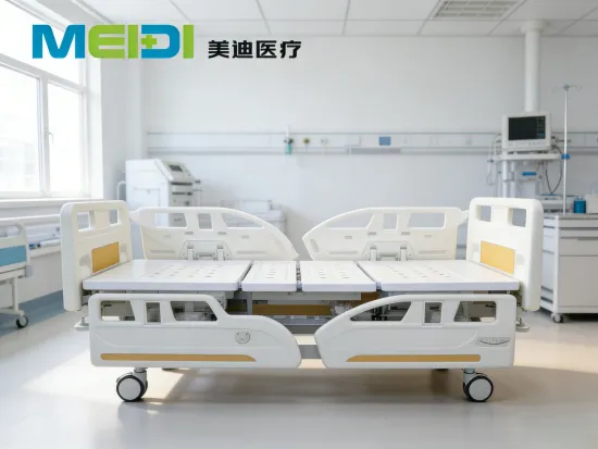 Customized Multifunctional Electric Hospital Bed with Central Control Brake & 4 Side Rails