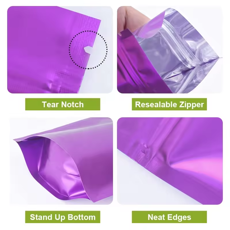 Stand up pouch ziplock mylar bag