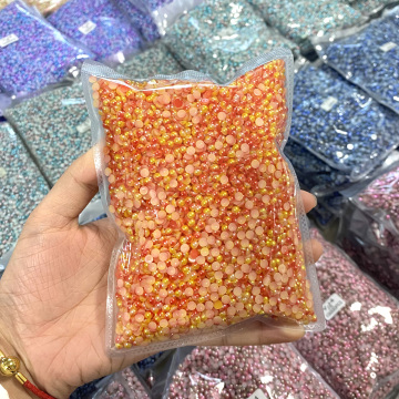 WHATSTONE Wholesale: Bulk Pack of 2000 8mm Pink Coffee Rainbow Color Loose Abs Half Pearls Beads for Crafting Projects