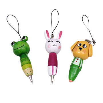 Multifunction wooden keychains, suitable for ball pen