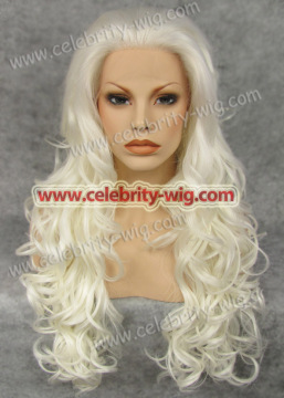 Kim Kardashian Long Wavy White Synthetic Lace Front Wig