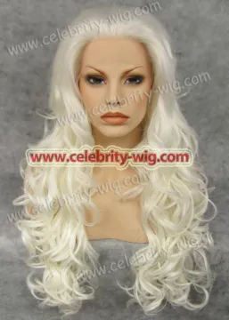 Kim Kardashian Long Wavy White Synthetic Lace Front Wig