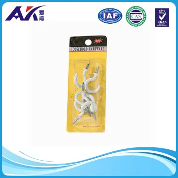 6PCS of White Coated Cup Hook/Mug Hook (single blister packing)