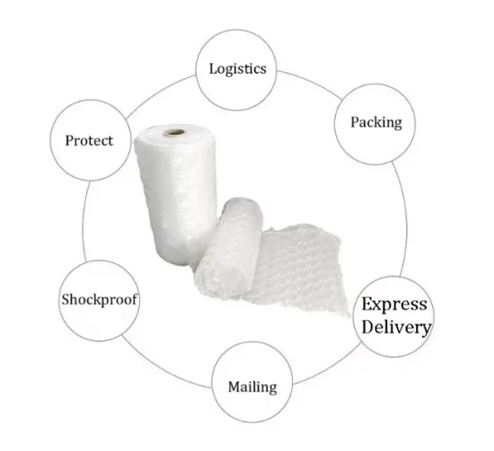 Customized Logo Four Rows Bubble Film Packaging: Void Filled Wrap and Bubble Roll Solutions for Protection