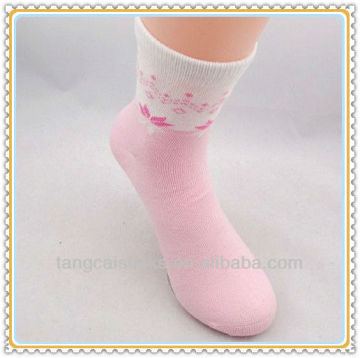 beautiful jacquard pink ladies home dress bamboo fiber socks