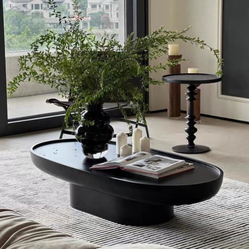 Oval Matte Black Mason Cake Stand