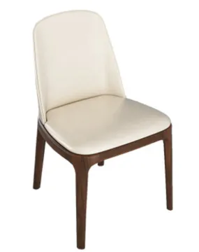 Dining Leather Upholstered Chair Wooden Dining Room Chairs