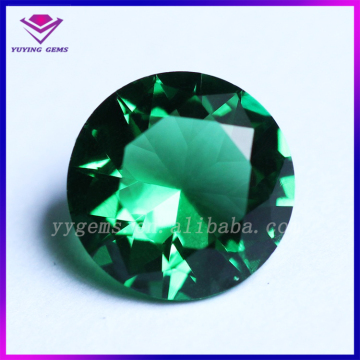 Semi Precious Green CZ Round Cubic Zirconia Wholesale in Alibaba Gemstone