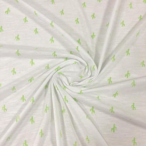 Tissu imprimé mixte en bambou CVC en coton polyester brossé