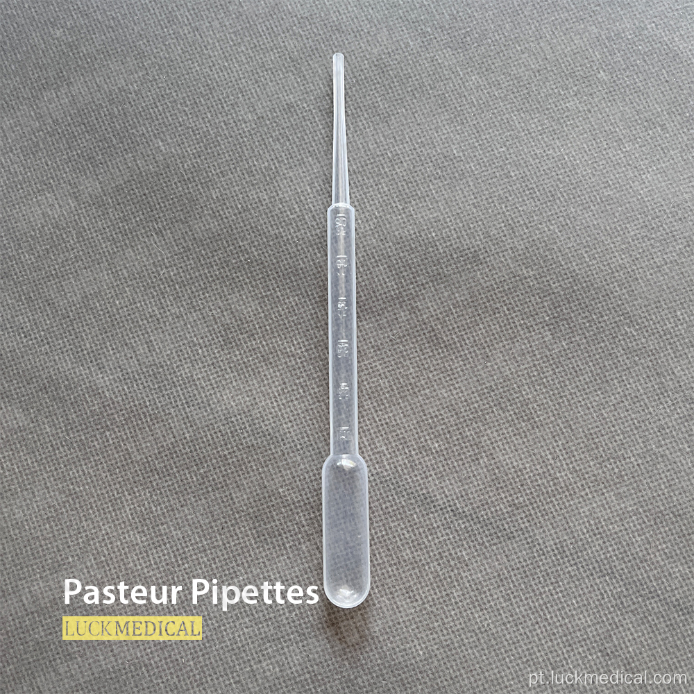 Uso de laboratório de 3 ml de Pasteur Pasteur de plástico