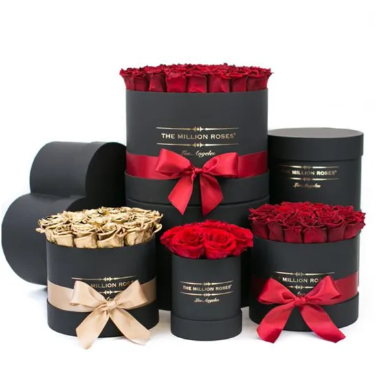 Extravagant Round Gift Boxes for Flower with handle