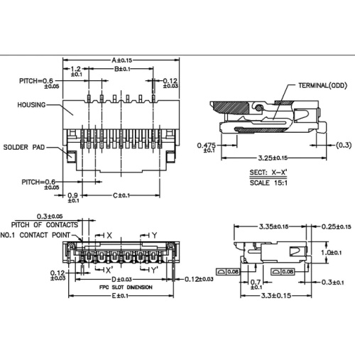 0.3 pitch flip-up FPC connectors