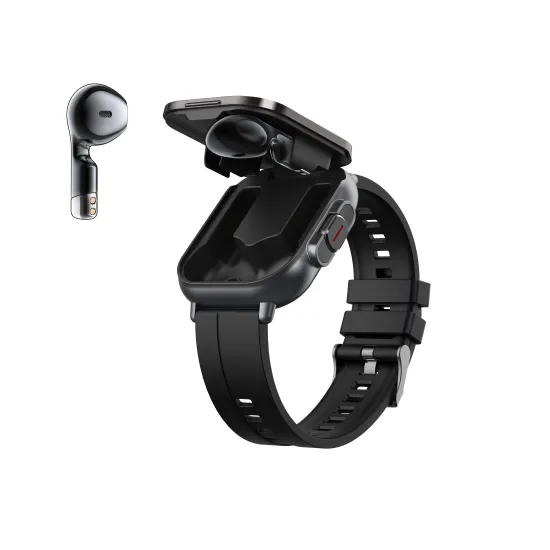 Hot Selling 2-in-1 NFC Smartwatch and Earphones: Heart Rate Monitor with Built-in Earbuds