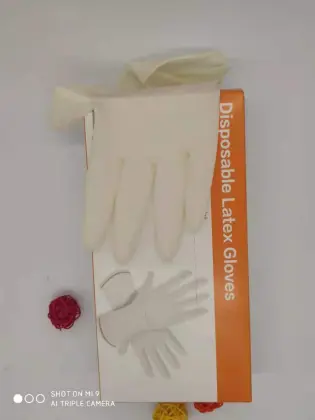 Disposable medical rubber gloves