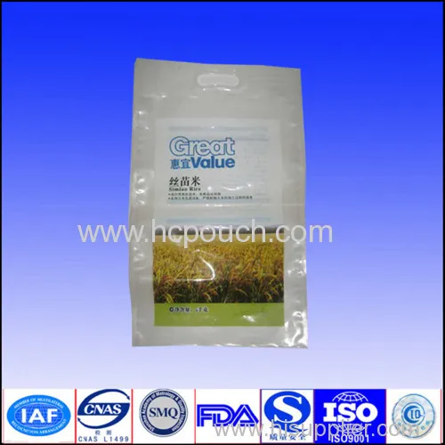 Quad-seal Plastic Bag For Rice Packing 