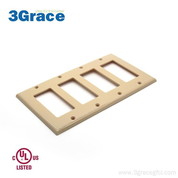4 Gang Standard Outlet Wall Plate