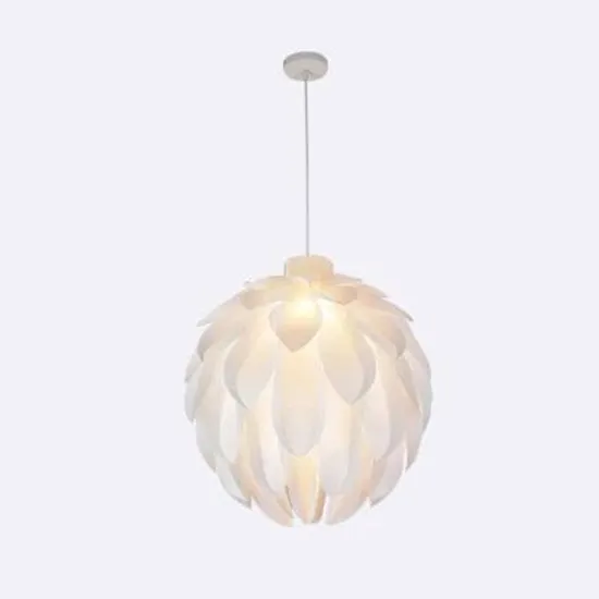 INSHINE White Feather Image Drop Pendant Light