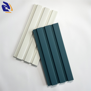 White Solid Color Wall Panels with Malachite Blue Molding
