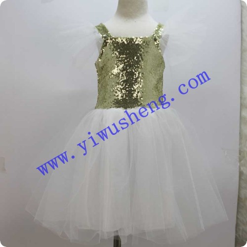 Wholesale fashion sequin girl's dress princess lovely dress girl's wedding dress