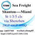 Shantou zeevracht naar Miami