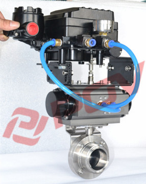 food grade double acting sanitary pneumatic butterfly valve actuator ac380v