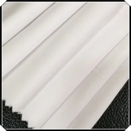 Uniform Bleach White Twill Cloth Weave Fabric