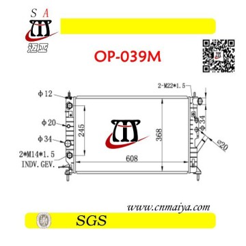 1300161/52464523 aluminum radiator for carparts