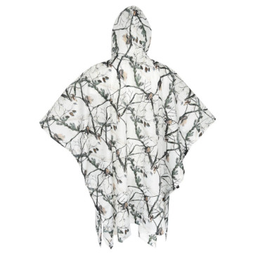 Best Quality Mexico Army Desert Rain Poncho Camo Polyester PVC Military Raincoat with Seam Tape