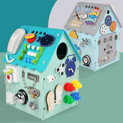 Wholesale Wooden Playhouses: Educational Toys for Kids on Busy Board